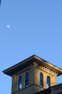 The Homestead's cupola and the moon