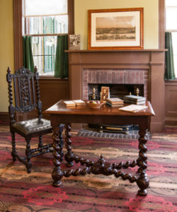 the inside of the homestead library