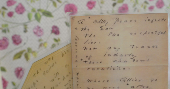 Emily Dickinson's handwriting on a letter and envelope