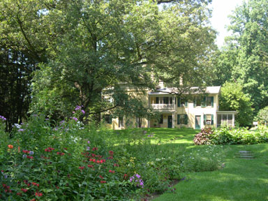 Homestead as seen from the Dickinson garden