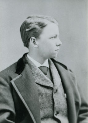 black and white photograph of a young Ned