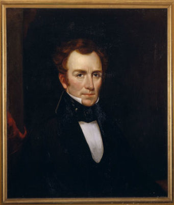an oil painted portrait of Edward Dickinson 