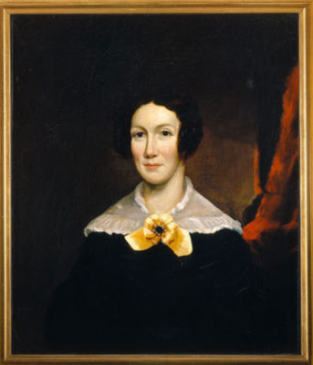 An oil painted portrait of Emily Norcross Dickinson