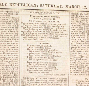 "Flowers - well, if anybody" (Fr95) as published in the Springfield Republican