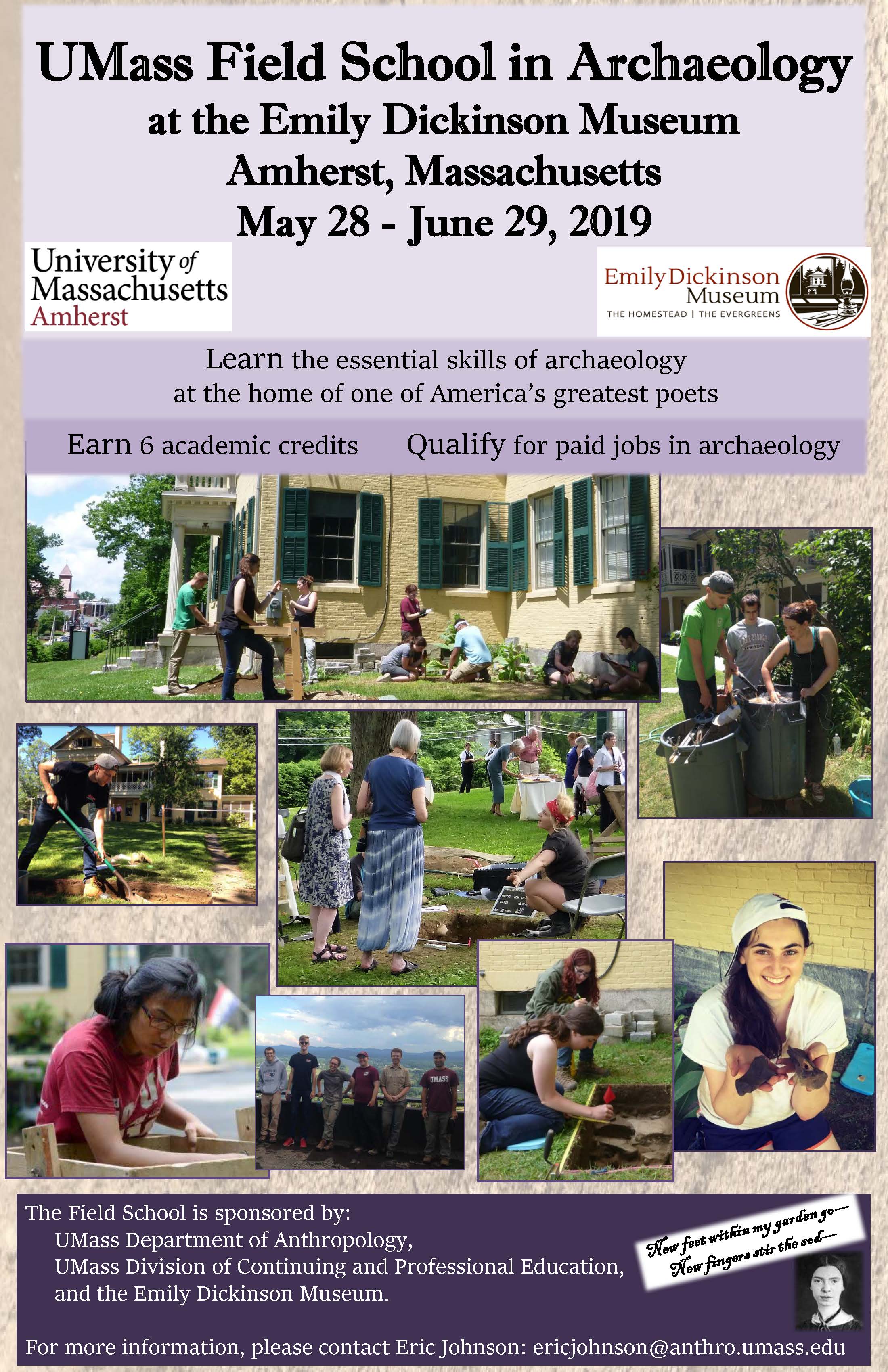poster for 2019 field school
