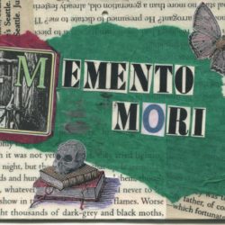 Postcard with memento mori collage