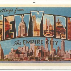 Colored postcard from/of New York City