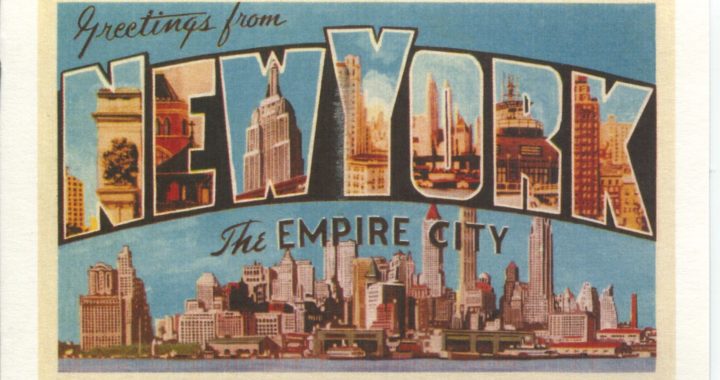 Colored postcard from/of New York City