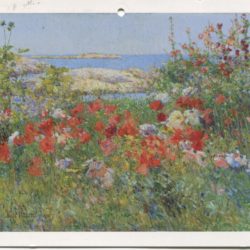 Color postcard of painted Isles of Shoals, Maine