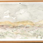 Color postcard of watercolor landscape