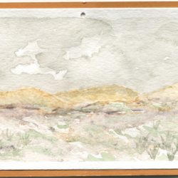 Color postcard of watercolor landscape
