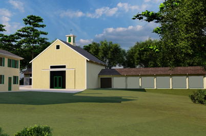 Rendering of the Dickinson barn