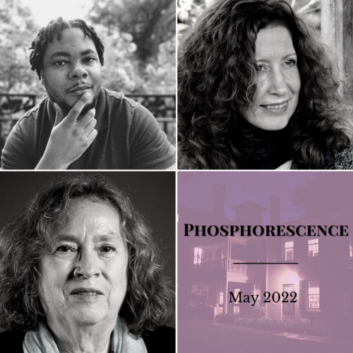 Phosphorescence graphic featuring headshots of poets