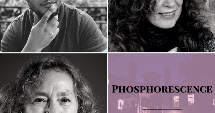 Phosphorescence graphic featuring headshots of poets