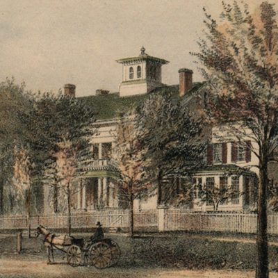 illustration of the Dickinson homestead