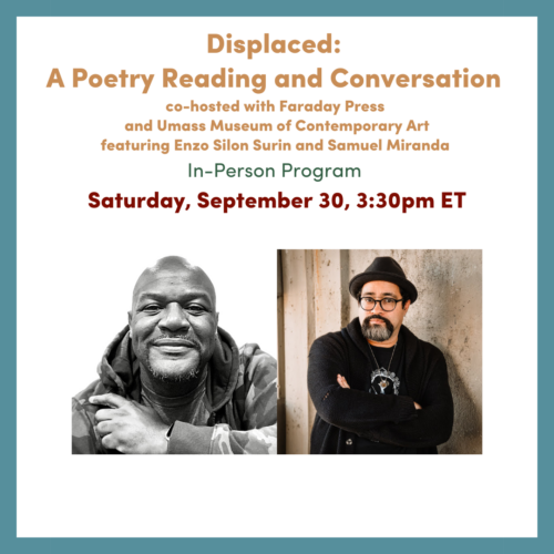Graphic for Displaced:  A Poetry Reading and Conversation - Tell It Slant 2023 - Saturday, September 30, 3:30pm ET