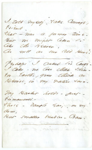 manuscript of poem Perhaps I asked to Large