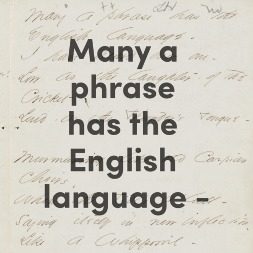 Educator Workshop - Many a phrase has the English language -