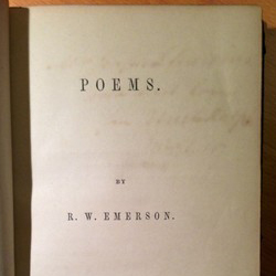 title page of Ralph Waldo Emerson's book of poems