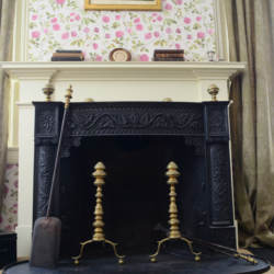 Fireplace in Emily Dickinson's bedroom
