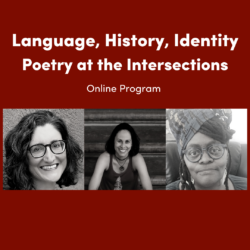 graphic for Tell It Slant Poetry Festival program: Language, History, Identity