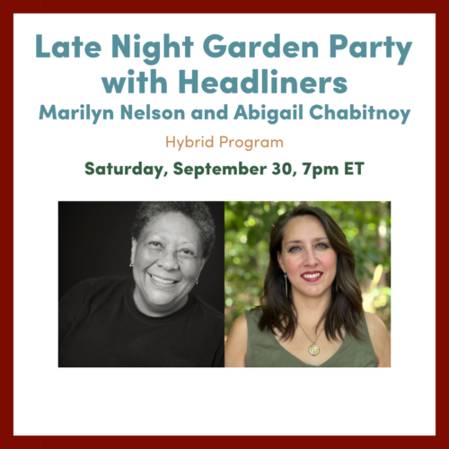 Graphic for Late Night Garden Party - Tell It Slant 2023 - Saturday, September 30, 7pm ET