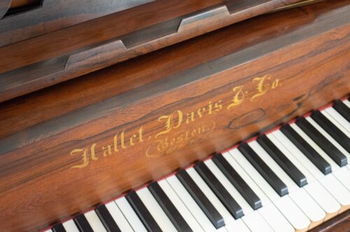 Close up of Dickinson's piano