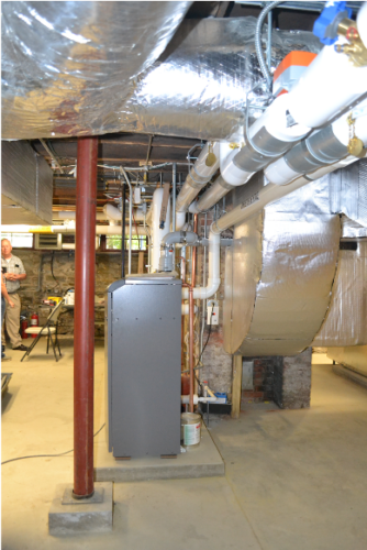 Cellar mechanicals at The Evergreens