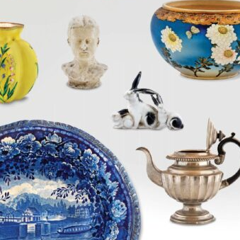 a view of different items in the Emily Dickinson Museum's collections