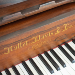 close-up of Dickinson's piano
