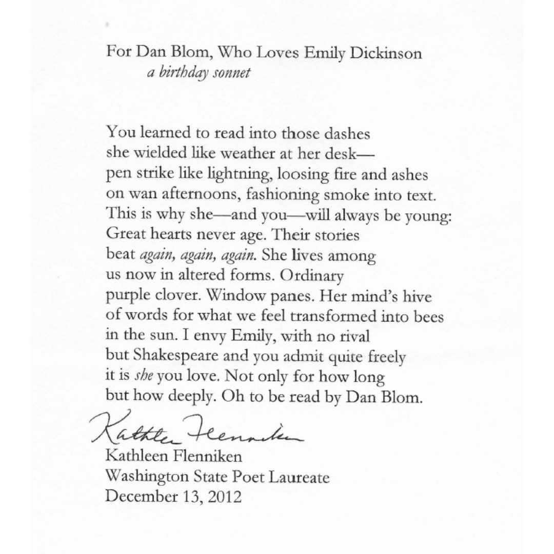 a sonnet dedicated to Dan Blom