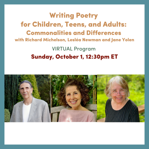Graphic for Writing Poetry for Children, Teens and Adults - Tell It Slant 2023 on Sunday, October 1, 12:30pm ET