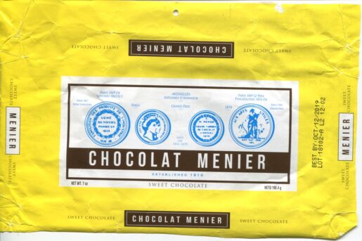 Color postcard/chocolate wrapper