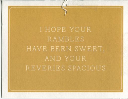 Color postcard with text / Dickinson quote.