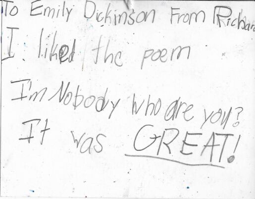 Postcard verso featuring a handwritten inscription in pencil