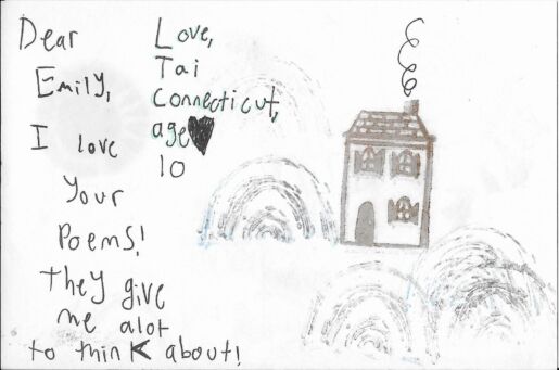 postcard verso with stamped image and inscription in black ink