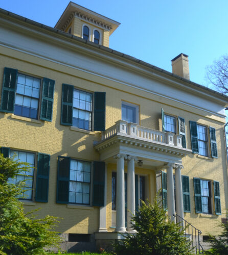 The front facade of the Homestead