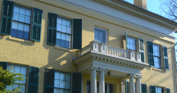 The front facade of the Homestead