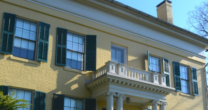 The front facade of the Homestead