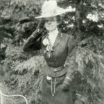 Martha Dickinson Bianchi in garden