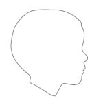 silhouette of a child with short hair
